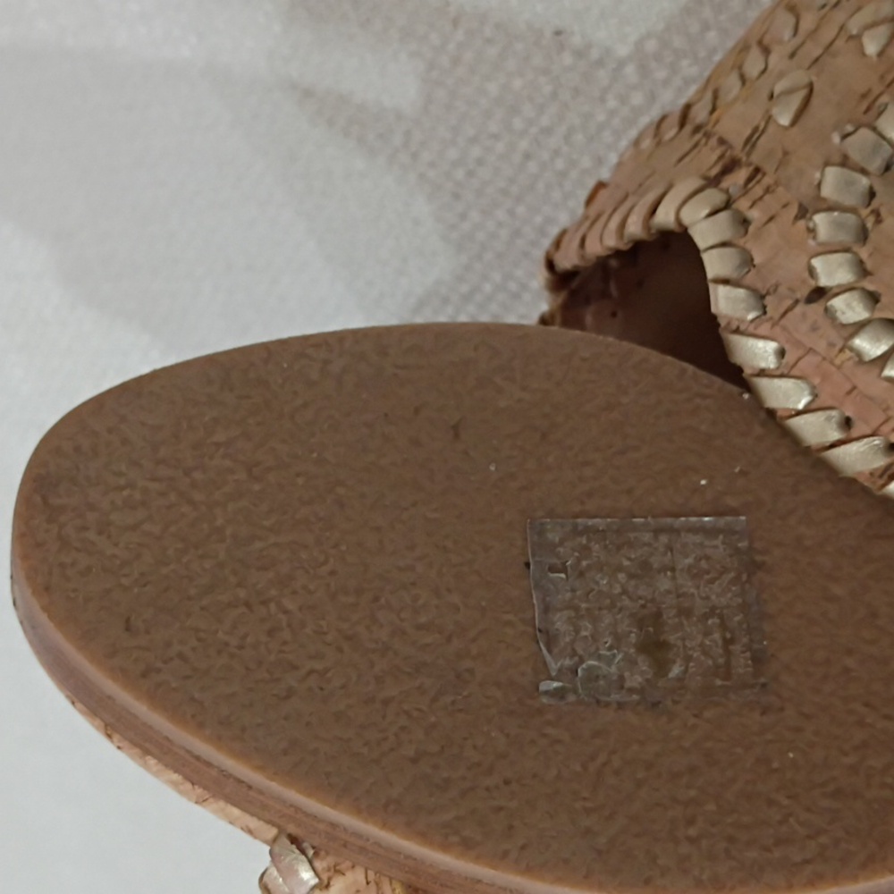Jack Rogers Gold and Tan Mules - Picture 7 of 8